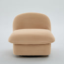 Pumpkin Shaped Swivel Accent Chair, 360 Degree Rotation For Living Room