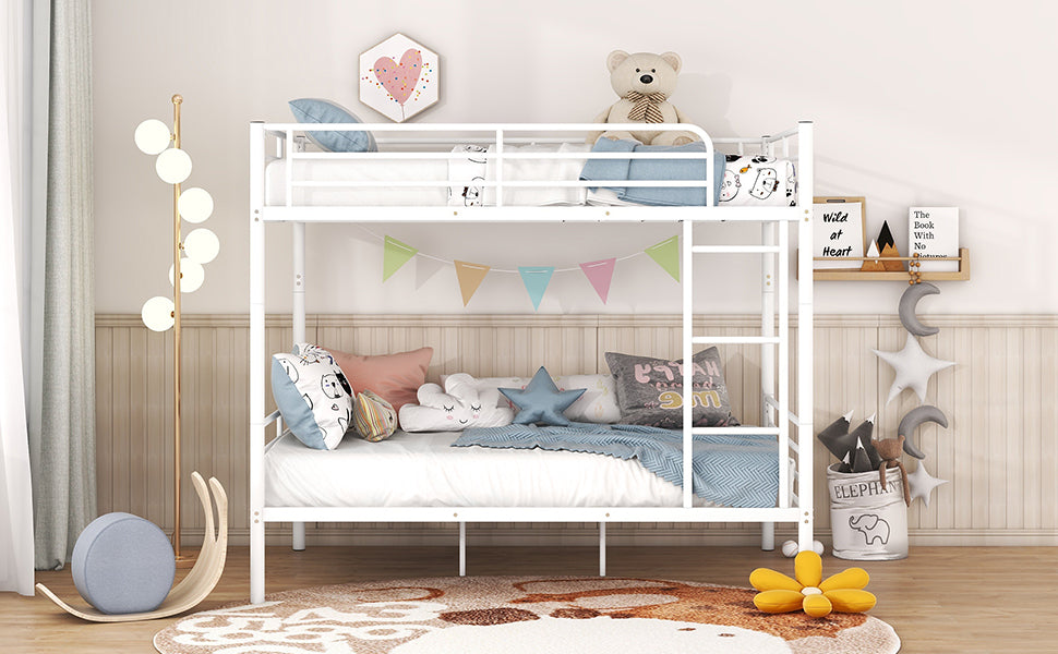 Full Over Full Metal Bunk Bed, White - Atlantic Fine Furniture Melbourne FL