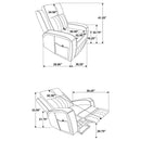 Raelynn - Upholstered Track Arm Recliner