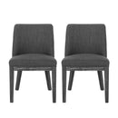 Modern Dining Chair With Durable Fabric Upholstery And Sturdy Wooden Frame (Set of 2)