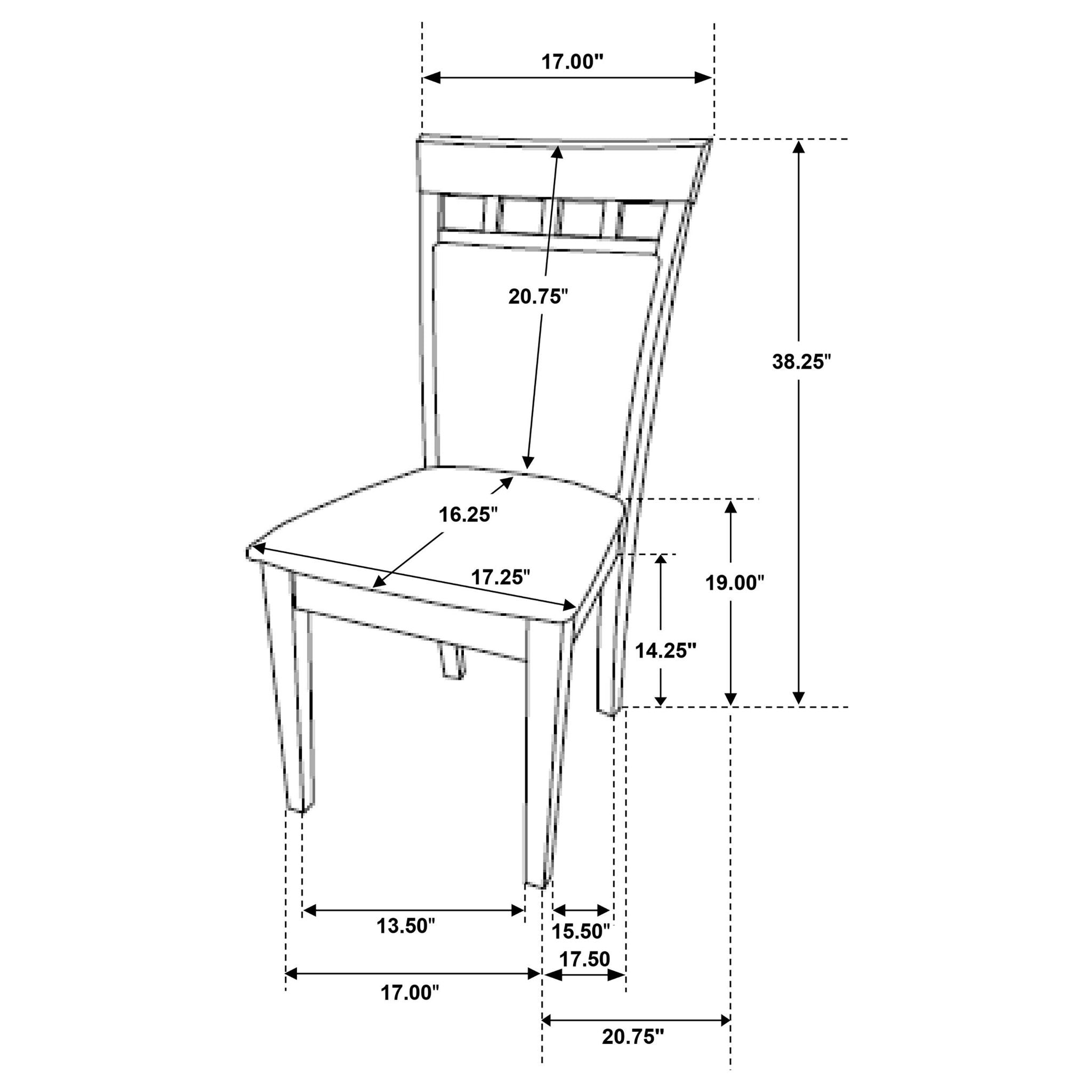 Gabriel Closed Back Dining Side Chair Cappuccino (Set of 2) - Atlantic Fine Furniture Melbourne FL