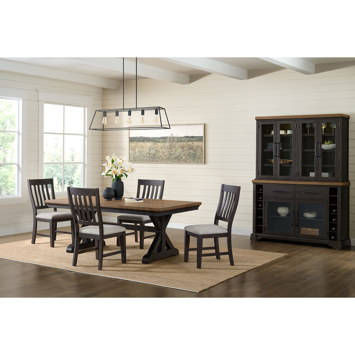 Montrose Dining Table With 20" Leaf in Espresso And Brown by Elements International, view 13