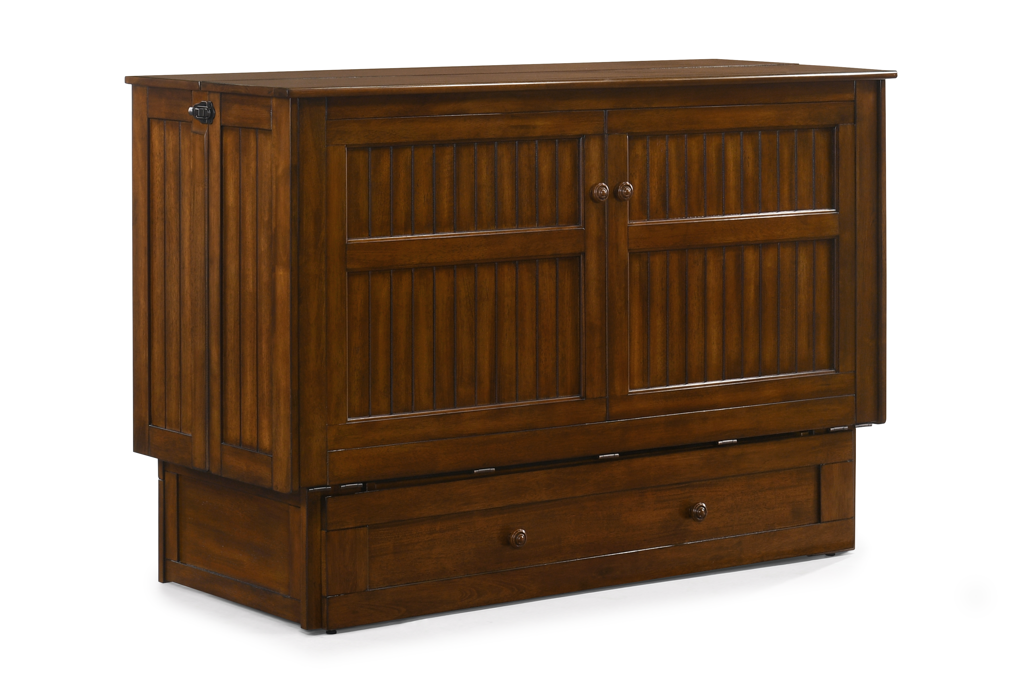 Camden Murphy Cabinet Bed in Black Walnut, cabinet closed | Atlantic Fine Furniture, Melbourne FL