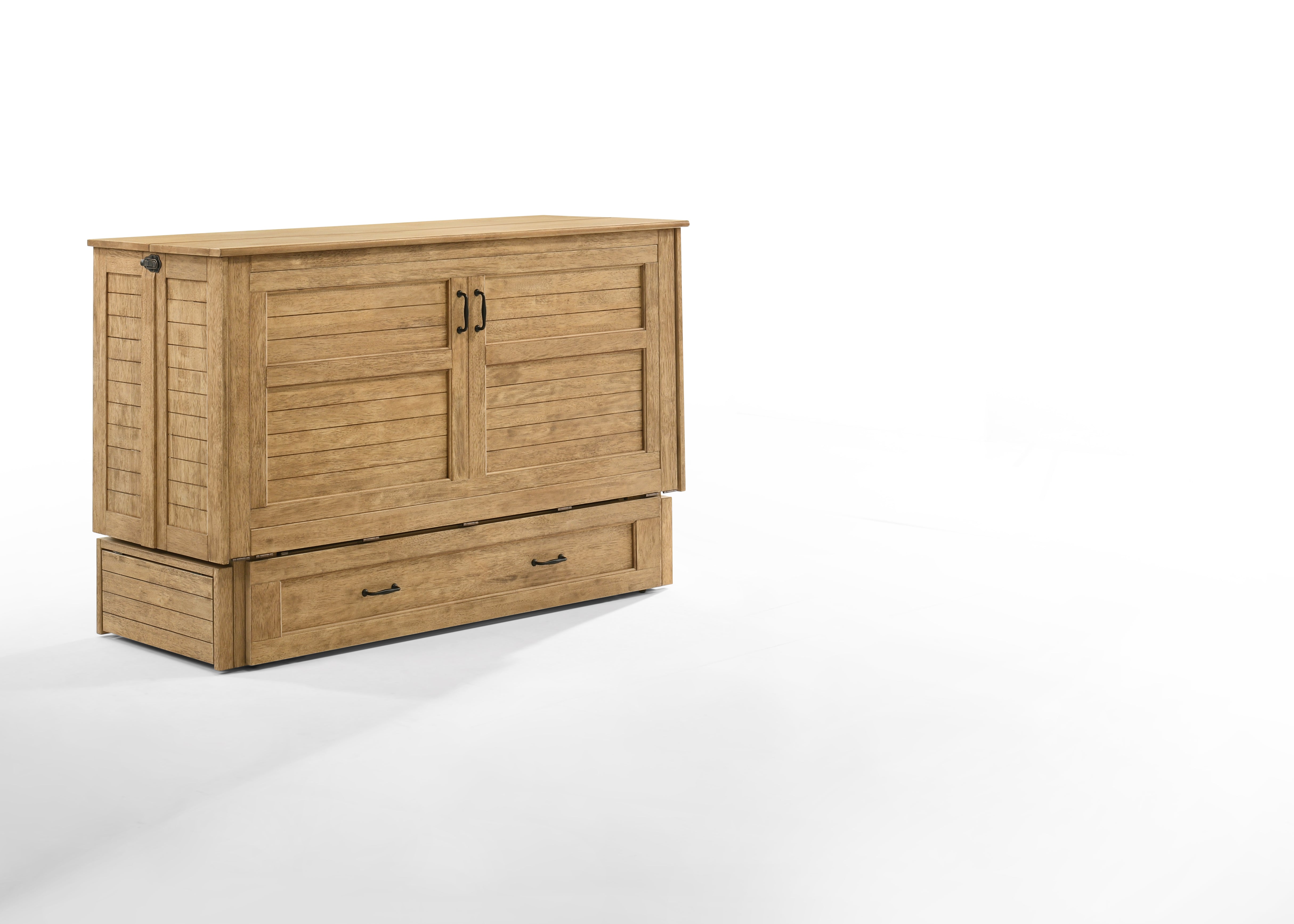 Cannes Murphy Cabinet Bed in Harvest Brown, cabinet closed | Atlantic Fine Furniture, Melbourne FL