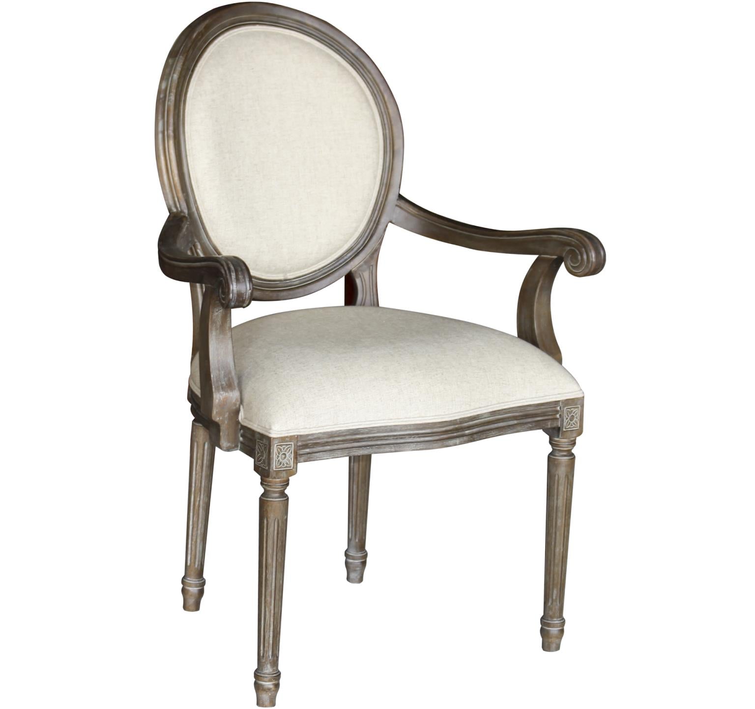 Captiva Arm Chair (Upholstered) (Glazed Mocha) (1 in box)