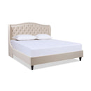 Coverley - King Tufted Shelter Platform Bed - Sky Neutral Beige