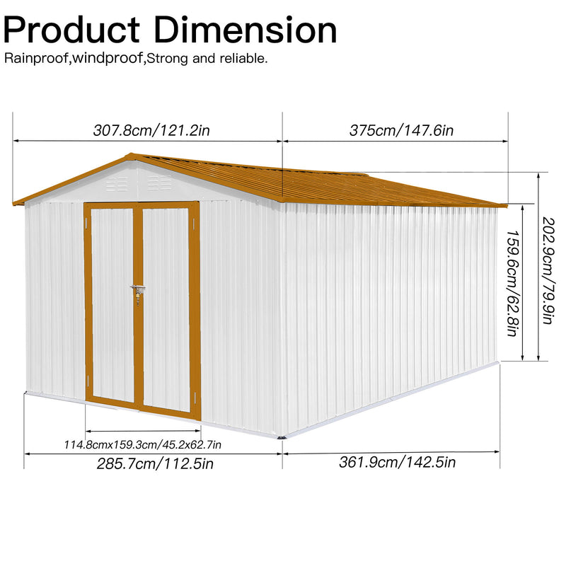 10' x 12' Garden Sheds Outdoor Storage Sheds