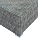 8 Pieces Outdoor Patio Furniture Conversation Wicker Sofa Set