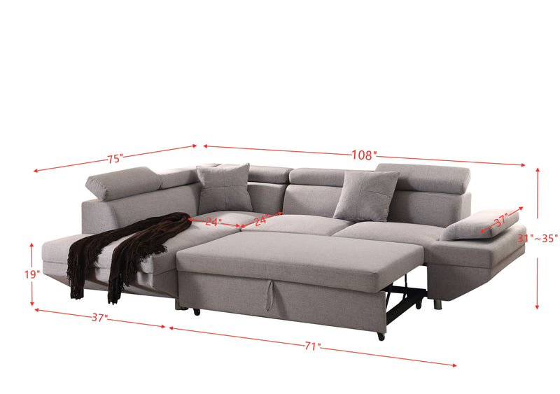 Jemima - Sectional Sofa - Gray