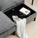 Convertible Combination Sofa With Footstools With Storage