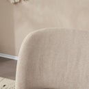 Modern Low Back Accent Upholstered Armless Living Room Chairs, Round Feet