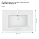 Premium Rectangular Vanity Top With Single Faucet Hole And Overflow