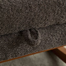 Rocking High Back Glider Chair With Retractable Footrest, Side Pocket