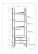 Sawhorse - Handcrafted Ladder Shelf With Storage
