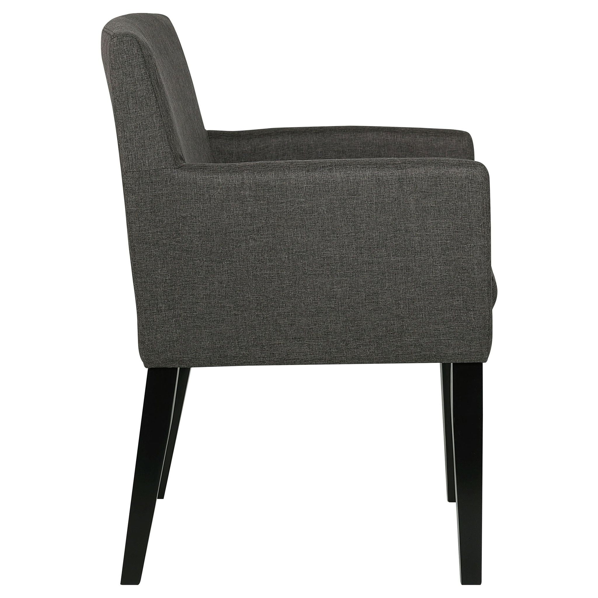 Catherine Upholstered Dining Arm Chair Grey (Set of 2) - Atlantic Fine Furniture Melbourne FL