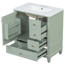 Freestanding Bathroom Vanity With Sink, Soft Close Door, 3 Drawers