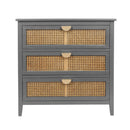 3 Drawer Cabinet, Natural Rattan, American Furniture