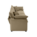 Modern 2 Seater With 4 Pillows, Upholstered Deep Seating Loveseat