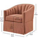 Solitude - Skirted Swivel Accent Chair With Hemp Like