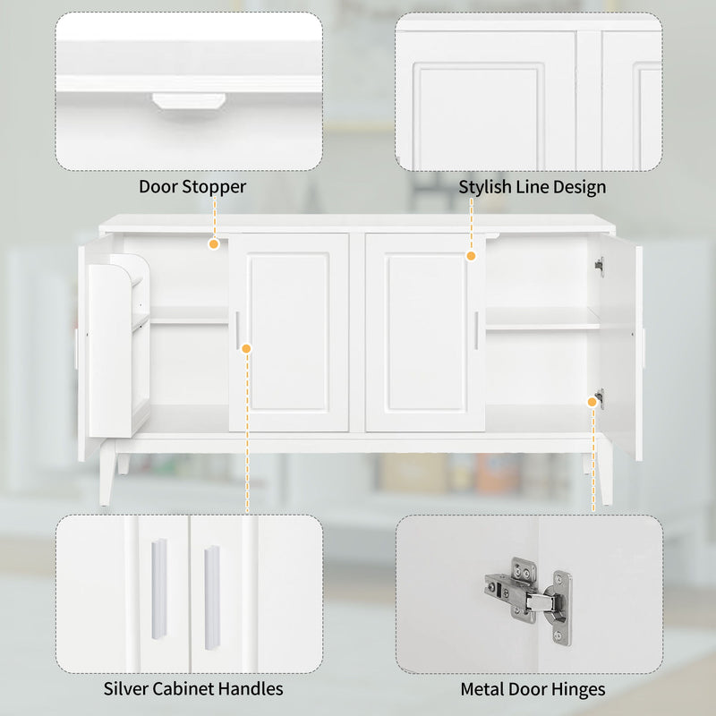 4 Door Sideboard Storage Cabinet With Door Shelf