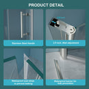 Fold Frameless Shower Door With Tempered Glass