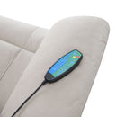 Chriki - Power Recliner With Lift & Heating & Massage - Beige Chenille & Black