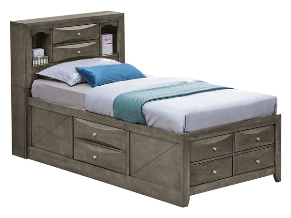 Marilla - G1505G-TSB3 Twin Storage Bed - Gray