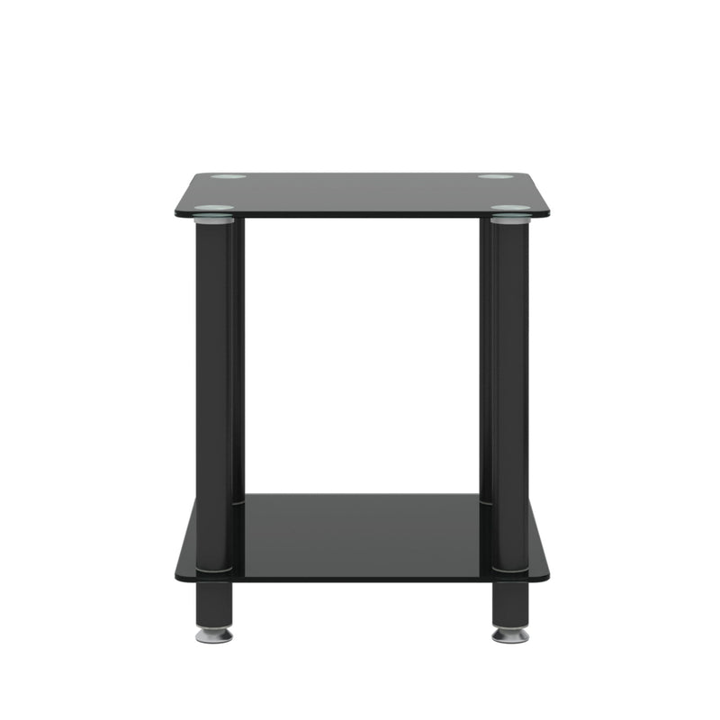 Side Table, 2 Tier Space End Table, Modern Night Stand, Sofa Table, Side Table With Storage Shelve