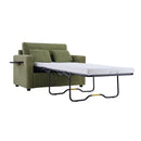 Sleeper Sofa With Foldable Mattress, USB Ports, Side Table & Storage Pocket