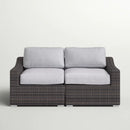 Chic Wide Outdoor Loveseat With Cushions