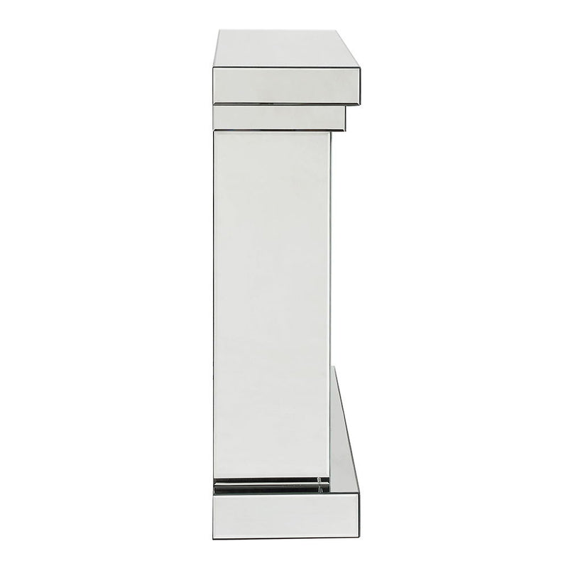 Noralie - 42" Fireplace - Mirrored & Faux Diamonds