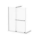 Frameless Shower Door Single Sliding, Adjustable Zinc Roller Rail - Chrome
