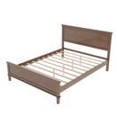 Mid-Century Platform Bed With Headboard And Slat Support, No Box Spring Needed