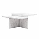 Brielle - 2 Tiered Coffee Table - White Marble