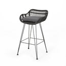 Outdoor Rattan Bar Chair With Metal Legs