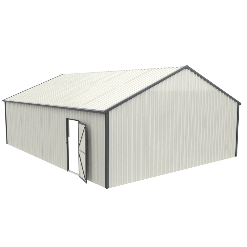 Double Garage Metal Shed With Side Entry Door