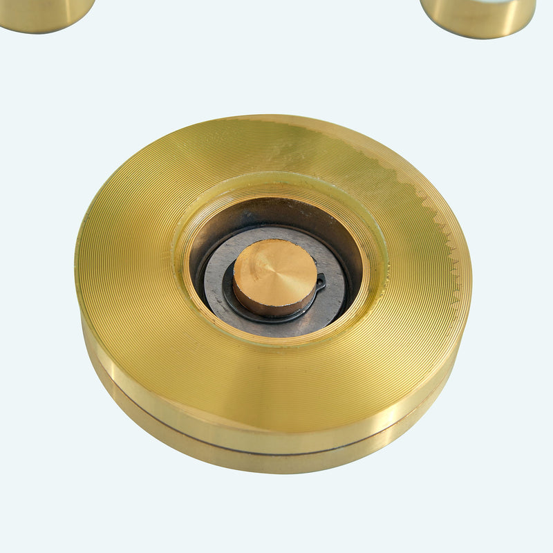 Double Layer Rotatable Round Glass Plate - Gold / Transparent