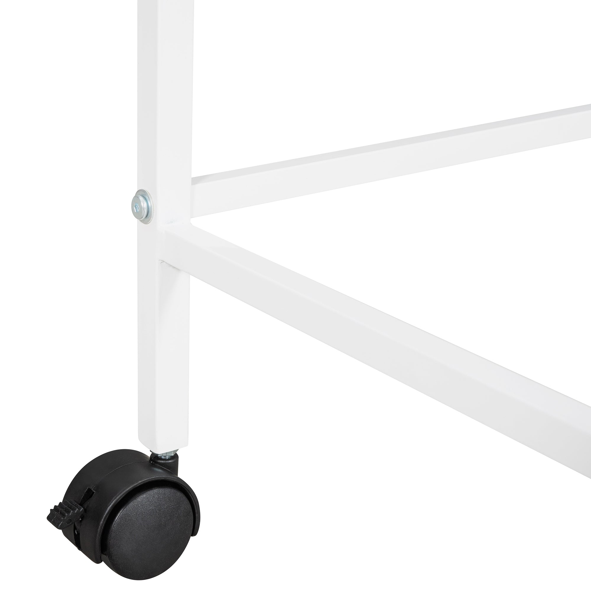 Twin Size Metal Loft Bed with Desk and Shelves,White - Atlantic Fine Furniture Melbourne FL
