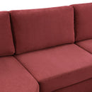 Modern 3 Seater Upholstered Sofa With Curved Design