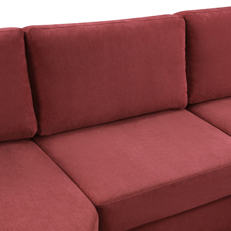 Modern 3 Seater Upholstered Sofa With Curved Design