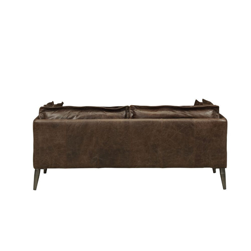 Porchester - Loveseat - Distress Chocolate Top Grain Leather