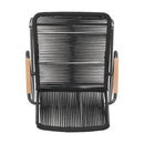 Moonstone - Outdoor Club Chair Set With Rope Weave Design - Black