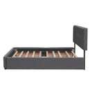 Upholstered Platform Bed With Classic Headboard And Drawers, No Box Spring Needed