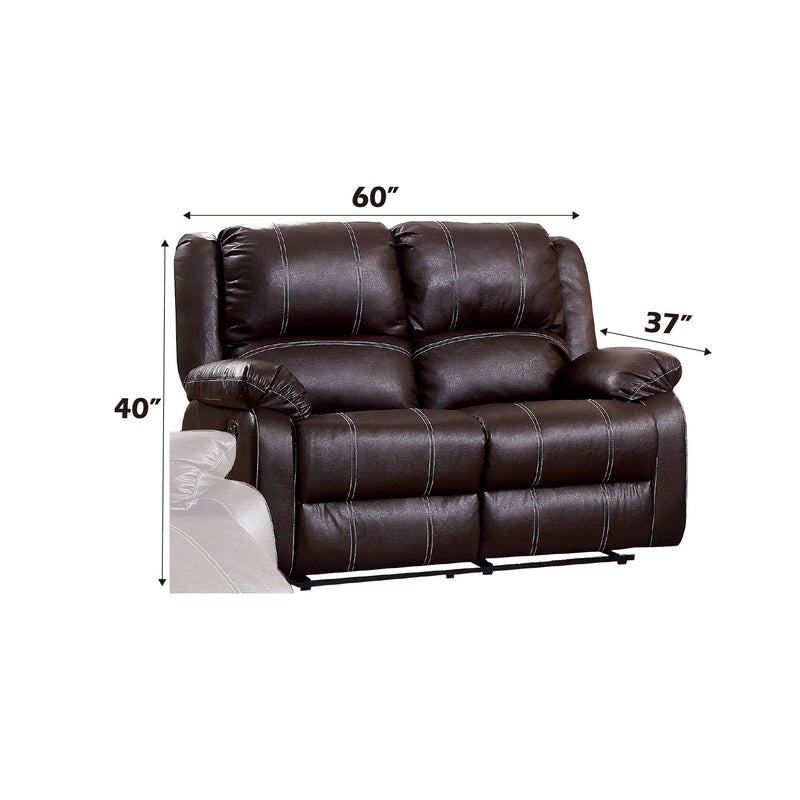 Zuriel - Synthetic Leather 3 Piece Living Room Recliner Set