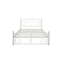 Full With Metal Frame Bed - White