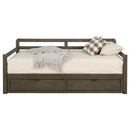 Sorrento - 2-Drawer Twin Long Daybed With Extension Trundle - Gray