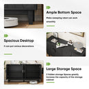 Modern Style Buffet Cabinet, Storage Side Cabinet Buffet Cabinet, Medieval Modern Multifunctional Decorative Cabinet Suitable For Living Room, Dining Room, Entrance, Corridor, Kitchen - Black