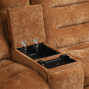 Emmy - Power Motion Sectional Sofa - Orange Chenille