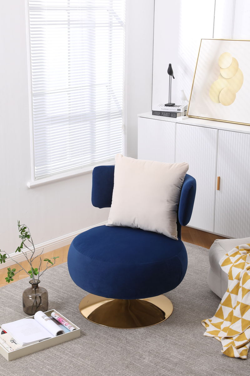 Swivel Accent Chair Armchair, Round Barrel Chair For Living Room Bedroom