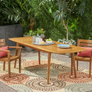 Placidity - Outdoor Expandable Dining Table With Slatted Tabletop And Tapered Legs